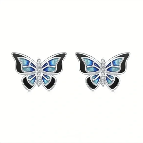 2/$30 Genuine 925 Sterling Silver Butterfly Earrings - Picture 4 of 9
